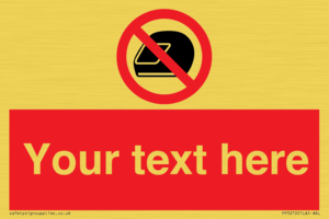 Custom No Motorcycle Helmets Sign